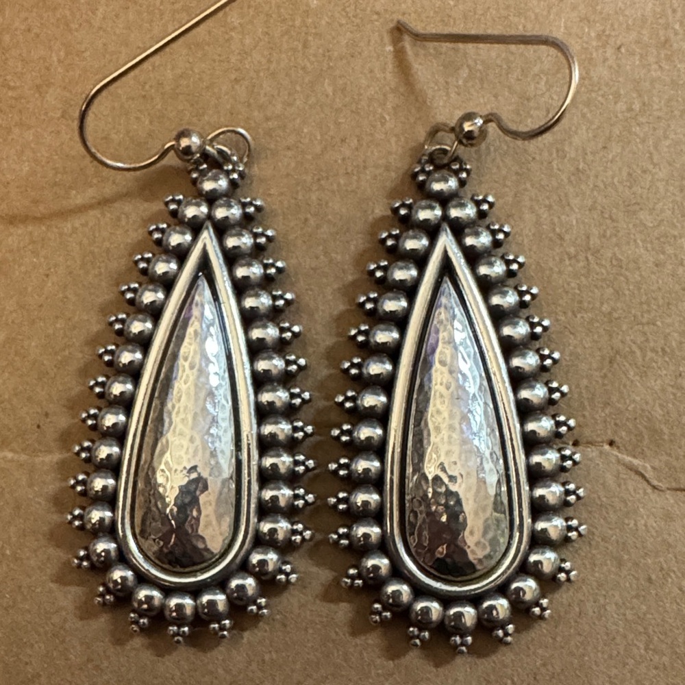 Elegant Silver Teardrop Earrings
